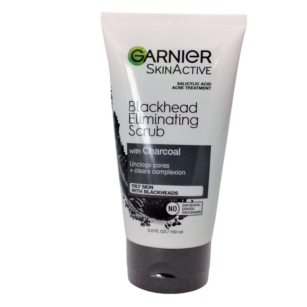 Garnier Blackhead Eliminating Facial Scrub Charcoal 5 oz Oily Skin Unclog Pores